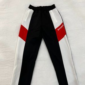 Palm Angels Track Pants Black White Red Large